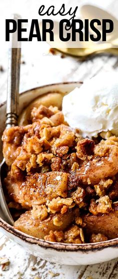 a bowl filled with granola and ice cream