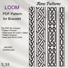 an image of a pattern for bracelets with the words loom written on it