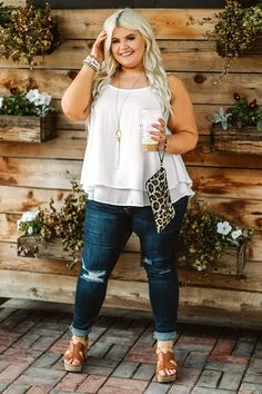 Summer Style Plus Size, Plus Size Summer Outfits, Plus Size Spring, Plus Size Summer Outfit, Spring Clothes, Boutique Tops