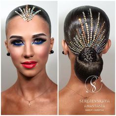 Ballroom Competition Hair, Latin Hairstyles, Ballroom Dancing Hairstyles, Belly Dance Makeup, Ballroom Dance Hair