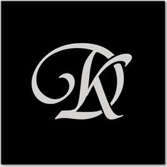 the letter k is made up of two letters, one in white and the other in black