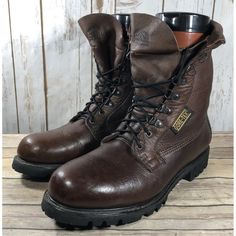 Item Condition- Preowned And Previously Worn But Still In Good Overall Condition. The Item Has Been Worn So Shows Normal Signs Of Wear. Please See Measurements Below And Review Photos. Please Ask Any Questions You Might Have. Shipping Policy I Ship Monday Through Friday Same Day If Paid For By 7 Am (Est). Logger Boots, Boots Mens, Gore Tex, Brown Color, Men's Shoes, Shoe Boots, Overalls, Man Shop, Signs