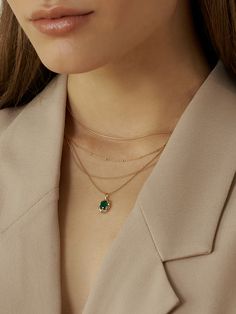 Editor's NotesJewelry collection from LUNNE will flatter any look gracefully. - Simple chain necklace- Gold cable chain necklace- Classic and luxurious- High quality Gold Simple Chain Necklace, Rough Texture, White Moonstone, Gemstone Necklace Pendant, Green Onyx, Gold Pendant Necklace, Necklace Gold, Cable Chain, Gemstone Pendant