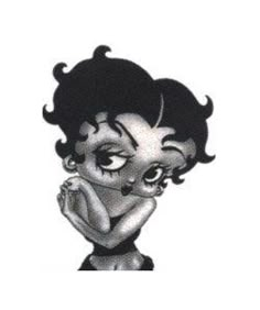 Betty Boop Betty Boop Clown, Betty Boop Black And White, Betty Boop Pfp, Chicano Love, Betty Boop Classic, Black Betty Boop