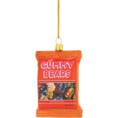 gummy bears ornament hanging on a string