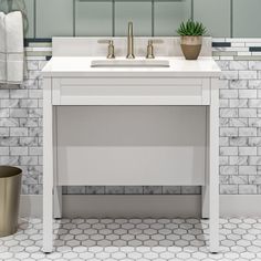 a white sink sitting under a mirror in a bathroom