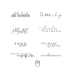 six different types of handwritten font on white paper with the words, you can't