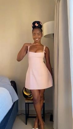 Order today! Pink Girly Dress, Mini Homecoming Dress, Dolly Dress, Mini Homecoming Dresses, Dress Birthday, Birthday Dress, Brunch Outfit, Looks Chic