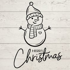 a snowman with a hat and scarf on it's head is standing in front of a wooden wall