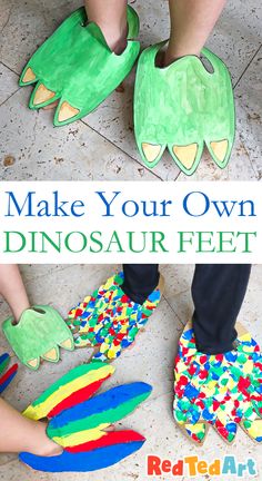 make your own dinosaur feet for kids to play with