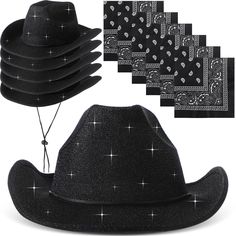 PRICES MAY VARY. Ample Amount: you will receive 6 pieces of cowboy hats for men and 6 pieces of cowboy party paisley bandanas, which are well combined for you to dress up at western themed parties, also enough for you to change and share Reliable Material: these funny hats for women are made of non woven fabric, which are not easy to fade, reliable and durable, can be kept for a long time; Bandanas are made of quality polyester with clear pattern, comfortable to touch Proper Size for Both Men an Cowboy Hats For Men, Glitter Cowgirl, Photo Boots, Western Theme Party, Cowgirl Party, Cowboy Party, Cowboy Outfits, Funny Hats, Western Theme