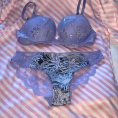 Dream Angels 32c Bra + Matching Panty Small Bra And Panties On Hangers, Matching Bra And Thong, Bras And Panties Images, Panties On Bed, Panties Bra, Bra Organization, Green Bras, Strappy Bralette, Coverage Bras