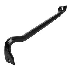 a black metal handle on a white background