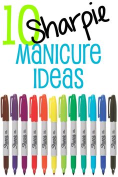 10 Sharpie Manicure Ideas Sharpie Nails, Astuces Diy, Manicure Ideas, Tutorial Diy, Fancy Nails, Nail Arts