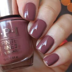 Trending mauve nail color Opi Infinite Shine, Opi Nail Polish, Fall Nail Colors, Love Nails