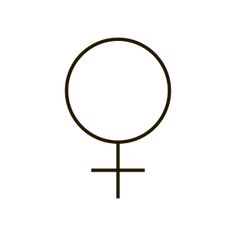 an image of a female symbol on a white background