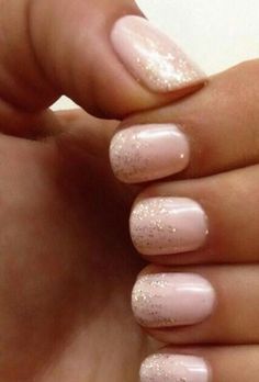 Blush and gold Dr Wedding, Nails Bride, Bridal Manicure, Soft Pink Nails, Nails 2018, Wedding Nail, Wedding Nails For Bride, Wedding Nails Design, Nails Wedding