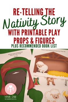 the nativity story with printable play props and figures