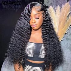 PRODUCT FEATURES Item: 360 Lace Frontal Wigs For Black Women Loose Deep Hair Pre Plucked 360 Lace Wig Hair Material: 100% Remy Human Hair Wigs, 10A Grade Virgin Remy Hair , Curly Hair, Can Be Dyed And Bleached Easily. Hair Color: Natural Black Color Length: 10 Inches-32 Inches Is Available, Very Soft, Healthy and thickBase Material : Swiss LaceLace Wig Type: 360 Lace Front WigCap Size: Average Size. AdjustablePack: 1 Piece/PackNatural Hairline: The Wig Has Been Pre-Plucked Well, Natural Hairline Lace Wigs Styles, Lace Closure Hairstyles, Full Lace Frontal, Long Human Hair Wigs, Silver Grey Hair, Full Frontal, Remy Human Hair Wigs, Deep Wave Hairstyles, Raw Hair