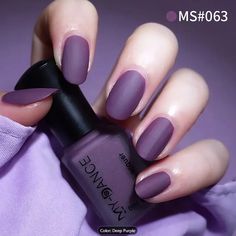 I just added a new item to eBay, Deep Purple Fashion Color Long Lasting Quick Dry Matte Nail Lacquer! #eBay #eBaySeller Matte Purple Acrylic Nails, Matte Purple Nails, Manicure Essentials, Dry Nails Fast, No Chip Nails, Matte Purple, Velvet Nails, Powder Nail Polish, Matte Nail Polish