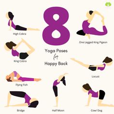 the eight yoga poses for happy back