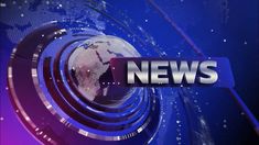 the news logo is shown in front of a blue background with an earth globe on it