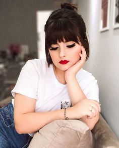 Short Haircuts With Bangs, 2019 Nails, Popular Short Hairstyles, Cute Short Haircuts, Side Bangs