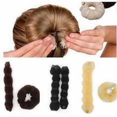 Specifications: Comfortable and lightweight, could be reused. Quick and easy way to create beautiful hair style at home. Give you a most natural and stable hair style in a few minutes. Keep your hair neat and tidy, make you more elegant. Item Name: Bun Maker Gender: Women's Material: Nylon + Sponge Quantity: 1Pc Features: Quick, Caterpillar Shape, Easy to Use, Hair Accessory S Length: 19cm/7.48" (Approx.) L Length: 24cm/9.45" (Approx.) Notes: Due to the light and screen setting difference, the i Bun Bow, Bun With Curls, Hair Donut, Hair Braiding Tool, Perfect Bun, Hair Bun Maker, Rope Hair, Bun Maker, Ball Hairstyles