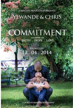 the poster for yewande and christ's commencement ceremony, featuring a man holding a baby