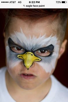 Eagle Costume, Eagle Face, Yakuza Tattoo, Kids Face Paint, Boy Face, Face Painting Halloween