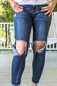 Make Your Own Patches for Ripped Jeans | Tonya Staab Patching Ripped Jeans, Rip Jeans, Torn Jeans, Ripped Shorts