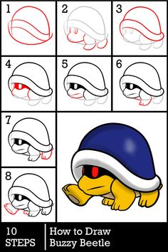 step by step drawing instructions for how to draw cartoon characters