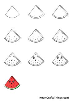 watermelon slices with different shapes and sizes