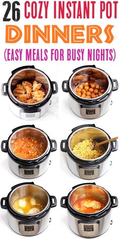 the instructions for how to cook instant pot dinners