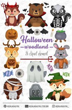 halloween clipart elements for the web