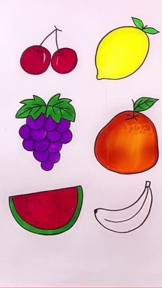 an image of fruit cut out on paper