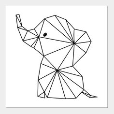 an elephant made out of geometric shapes