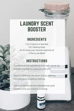 an image of a screen shot of a website page with the words, laundry scent booster ingredients