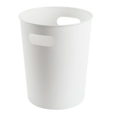 Offer crisp, clean and understated style along with functionality to your bathroom with the Mainstays Basic Plastic Wastebasket in White by Walmart Inc.. This classic style is made of durable plastic and is updated with cut outs on each side of the can that act like handles so you can easily pick it up and move it around. Use it in your bathroom, bedroom, dorm room, RV or anywhere where you need a receptacle to throw your trash. Use alone or coordinate with other matching pieces in the Mainstays Basic Bath Accessory Collection White. This collection is also designed to mix and match colors to create a set that is uniquely your own. Also available in Soft Silver Grey and Rich Black. Hand wash. Bedroom Trash Can, Your Trash, Understated Style, Match Colors, White Trash, Future Apartment, Bedroom Dorm, Dream Apartment, Move It