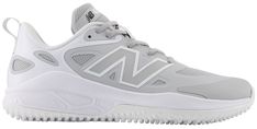 the new balance shoes are white and grey