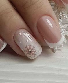 Latest Stylish Nail Art Designs 2023 Free Nail designs | Nails Designs French Style Manicure, French Polish Nails Classy, French Manicure With Snowflake Design, Snowflake French Manicure, Christmas Nail Ideas Dip Powder French Manicure, Gel Nail Designs For Winter French Tips Manicure Ideas, Festive French Manicure, Classic Nails Elegant Winter, Winter French Tips Nails