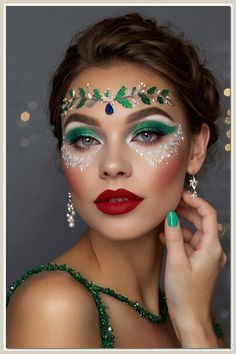 Fire And Ice Theme, Holiday Makeup Looks Christmas, Makeup Looks Christmas, Ice Theme, Glitter Makeup Looks, Glam Glow, Makeup Mistakes