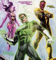 the cover to green lantern vol 2, featuring two men in costume and one is holding a