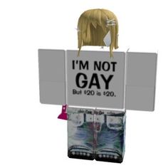 a woman holding a sign that says i'm not gay