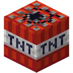 an image of a red block with the word tht on it's side