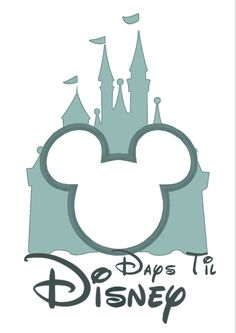 Disney countdown printable free / green blue Disneyworld Countdown Printable, Countdown Printable Free, Disney Countdown Printable, Disneyland World, Disney Trip Planning, Disney Planning, Disney Castle, Disney Diy