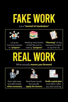 fake work poster with instructions for real work