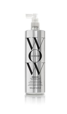 Slay humidity once and for all with breakthrough anti-frizz technology! Color Wow Dream Coat Supernatural Hair Spray uses state-of-the-art, textile-inspired technology to eliminate frizz and produce supernaturally sleek, silky hair texture for days on end. Heat-activated polymers coat each strand of hair with an invisible waterproofing "raincoat" to seal out moisture and make hair humidity-resistant for days. Frizz-proofing results for up to 72 hours, or 3-4 shampoos! Color chemicals leave hair Color Wow Dream Coat, Wow Dream Coat, Strands Hair, Humidity Hair, Textile Technology, Glass Hair, Shampoo Reviews, Towel Dry Hair, Perfect Hair Color