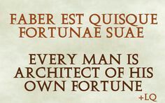 an old fashioned typewriter with the words, every man is architecture of his own fortune