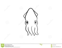 an octopus with big eyes on a white background stock photo - image 349784